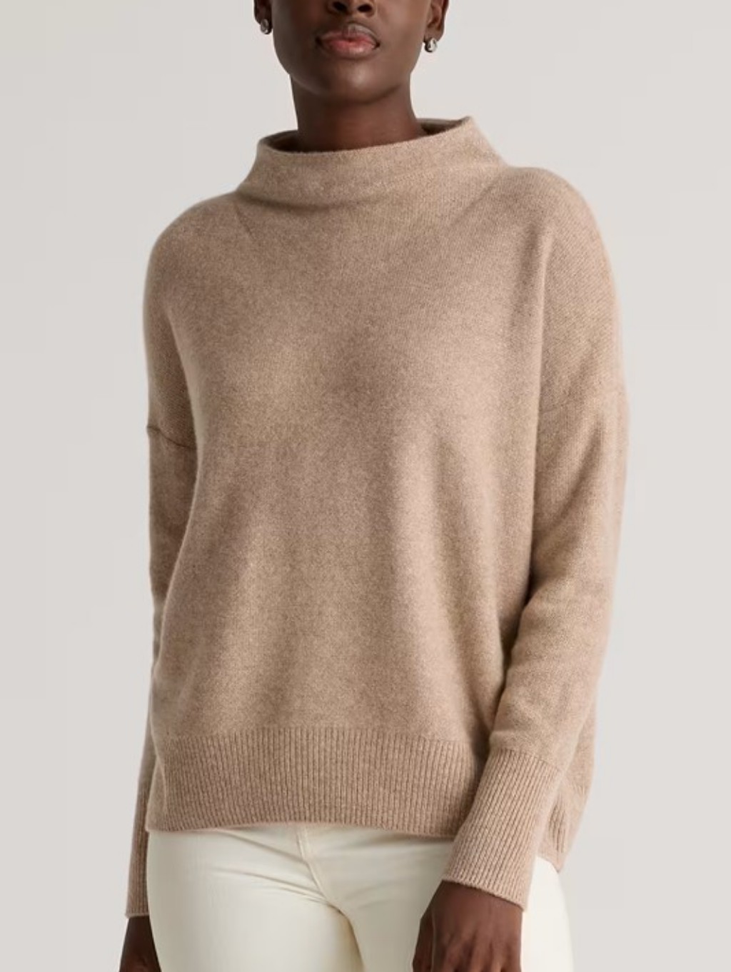 Quince Mongolian Cashmere Funnel Neck Sweater - M